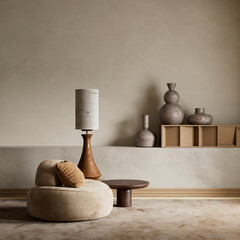 Where Scandinavian simplicity meets Japanese serenity. 3D illustration