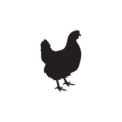 Simple hen icon vector.