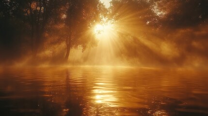 Obraz premium sun shining through the tree