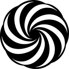 Black and white twisted and distorted vector texture in trendy retro psychedelic style