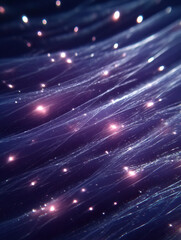 Obraz premium Fibroblast cell fibers glowing with soft light create delicate and ethereal effect in this abstract microscopic view