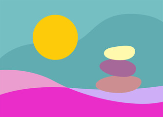 Plus Size Woman Practicing Yoga and Gym Training &ndash; Healthy Lifestyle Illustration

