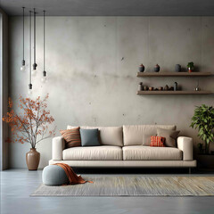 The angle of the camera should be such that it sees the wall from the left Let it be like a sweet family home 3D rendering of a modern interior design of a l
