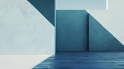 Obraz premium Light and shadow play on a modern interior.