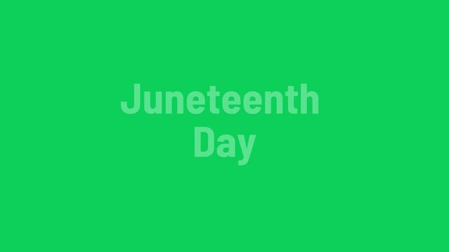 A simple graphic with text celebrating juneteenth day holiday