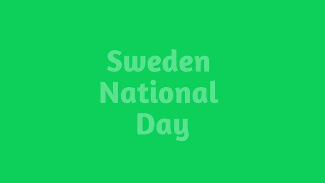 A simple graphic with text sweden national day on green background