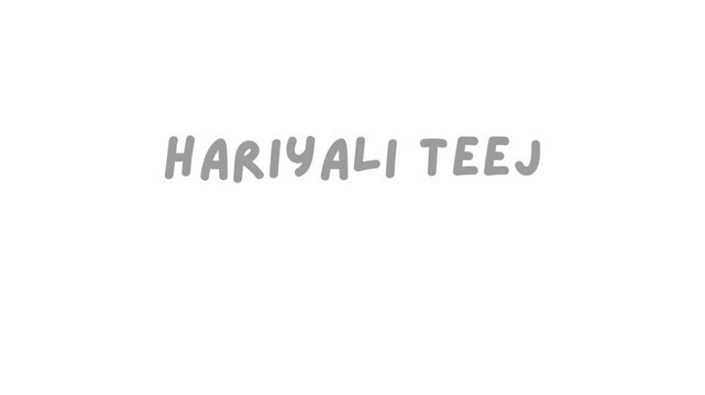 Hariyali teej text in black color against a white background