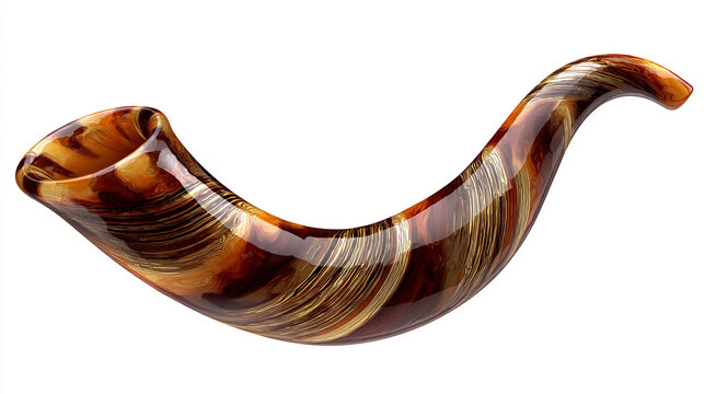 A single shofar in vector art style