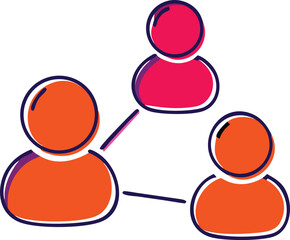 Connecting People Social Network Graphic
