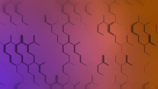 Abstract Hexagonal Gradient Wall Animation