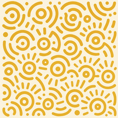 Fun doodle seamless pattern. Creative minimalist style art background for children or trendy design with basic shapes. Simple childish scribble backdrop.