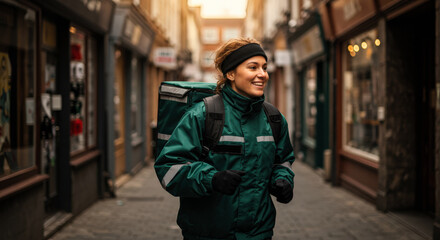 Obraz premium delivery courier