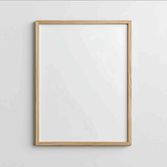 wooden frame A4 size on white background