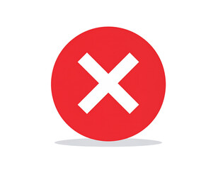 Obraz premium Danger Circle Sign – Flat 2D Warning Icon