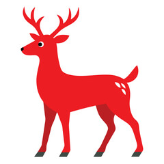 red deer vector illustration