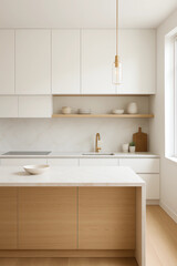 Fototapeta premium modern kitchen set interior