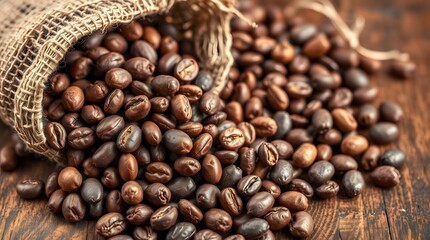 Fototapeta premium Roasted coffee beans. Food concept