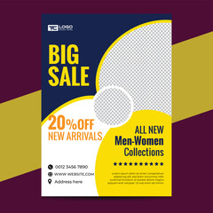 Digital business marketing banner for social media post template