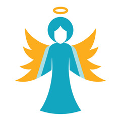 christmas angel with golden stars