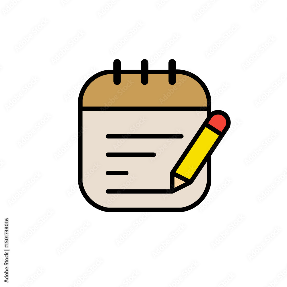 Poster notes icon vector simple design illustration/element
