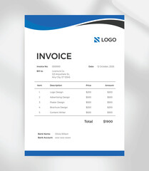 Minimal A4 Invoice Template  Editable & Printable Design for Freelancers and Businesses