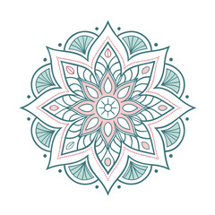 Mandala vector illustration. Vibrant Spiritual Mandala Design, Delicate watercolor flower mandala, Floral Watercolor Mandala Clipart, watercolor illustration of Muslim mandala.