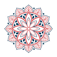 Fototapeta premium Mandala vector illustration. Vibrant Spiritual Mandala Design, Delicate watercolor flower mandala, Floral Watercolor Mandala Clipart, watercolor illustration of Muslim mandala.
