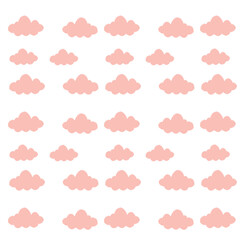 seamless pattern with pink clouds