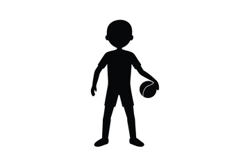 Child with Basketball Silhouette.
