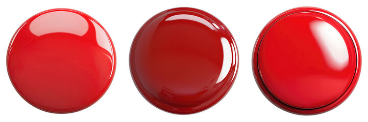 Three red buttons are shown in a row