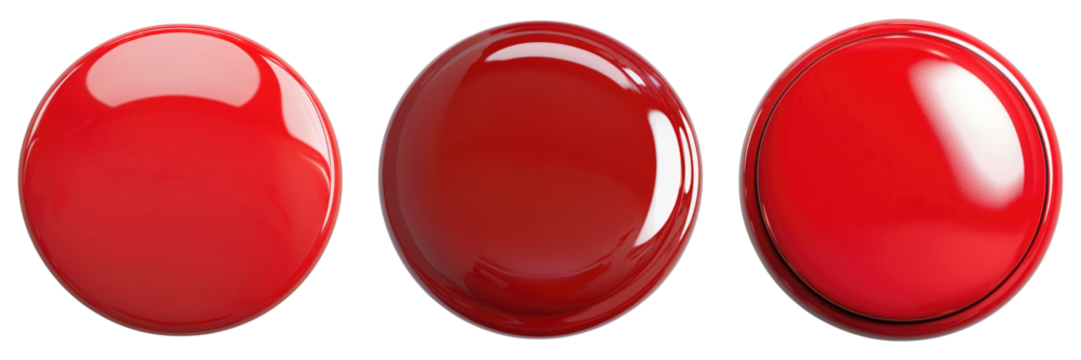 Three red buttons are shown in a row