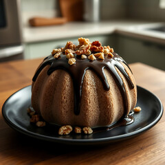 Walnut Semifreddo with Dark Chocolate Sauce – Gourmet Italian Dessert