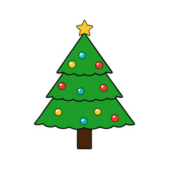 christmas tree vector illustration