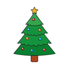 christmas tree vector illustration