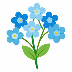 Spring flowers vector illustration. Host of spring flower.