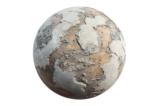 Earth planet isolated on transparent background