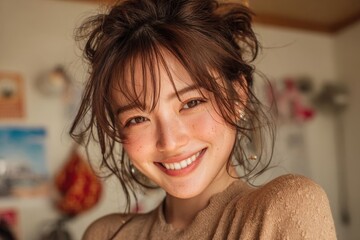 Smiling Woman Beauty Image – AI-Generated Portrait