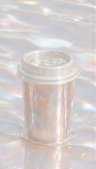 mockup paper cup with coffee on table
