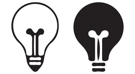 Creative light bulb icon set collection.  Vector illustration EPS 10