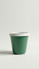 mockup paper cup with coffee on table
