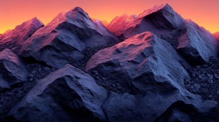 sunset in the mountains