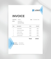 Minimal Invoice Template  Clean A4 Business Invoice Design  Editable Billing Format