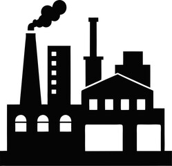 Fototapeta premium factory with smoke