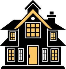 house silhouette vector on a white background