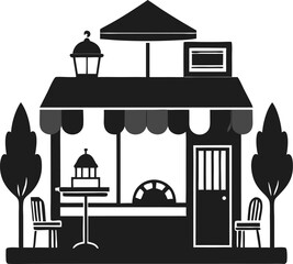 Obraz premium Post office silhouette vector on a white background