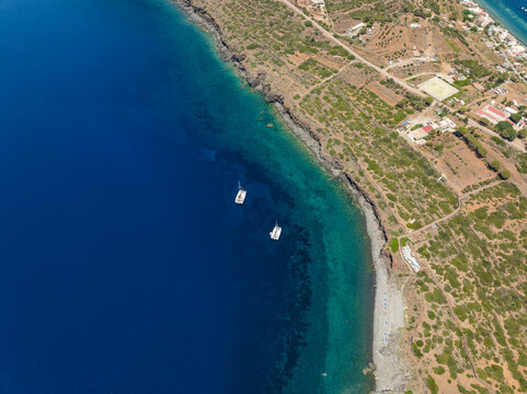 Aerial view of Filicudi Island, Aeolian Islands archipelagos, Sicily, Italy.