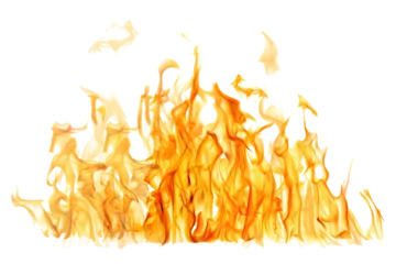 Fotobehang Vuur & Vlam fire flames set On PNG Transparent Background . Cut-Out Mask With Adobe Photo Shop Background Easer Tool .  © loknathbaba