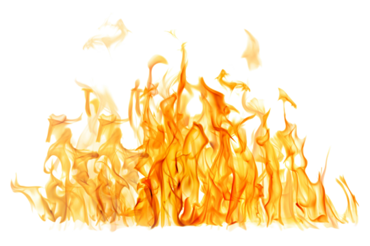 fire flames set On PNG Transparent Background . Cut-Out Mask With Adobe Photo Shop Background Easer Tool .