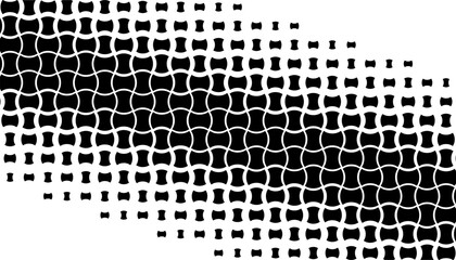Black and white abstract geometric pattern with halftone effect for sporty background and jersey design. Fully editable vector element. Vector Format Illustration 