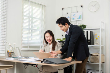 Professional Financial Consultation. Engaged advisors discussing strategies in a modern office.